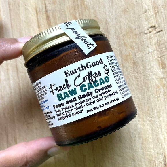 EarthGood Coffee Cacao Face & Body Cream Lotion: Ethical, Sustainable, USA made - Picture 2 of 8